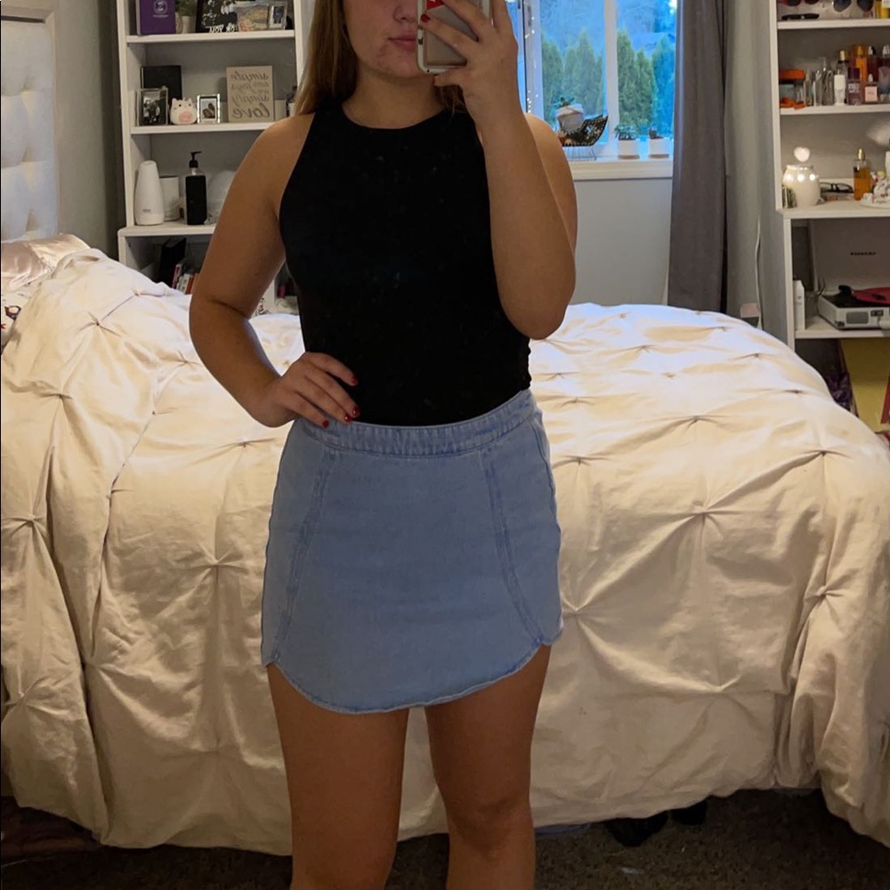 pacsun jean skirt